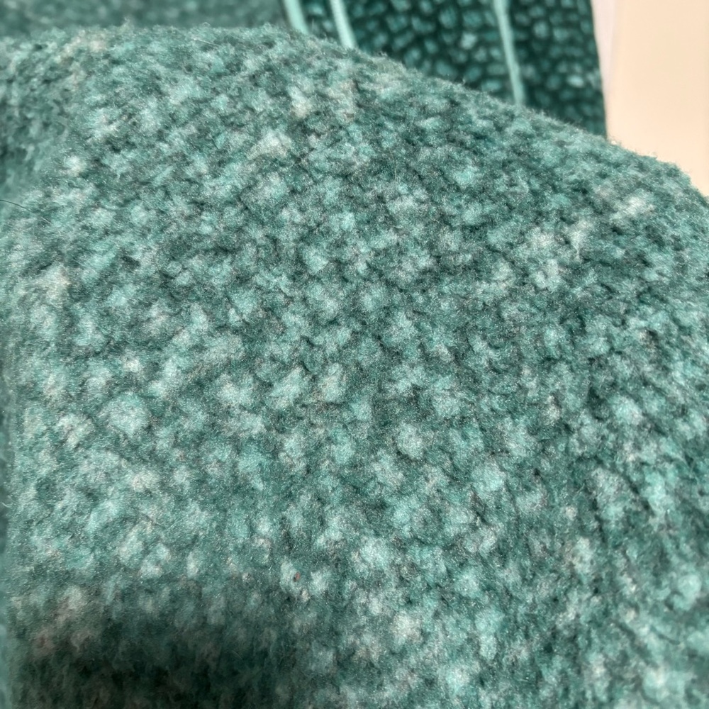 LL Bean Sweater Fleece Full-Zip Jacket Dark Pine Geo Teal Size XL - Picture 10 of 11